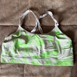 Energie Green and White Sports Bra